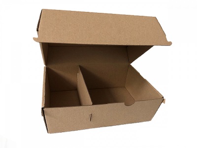 Burger Box DOUBLE s přepážkou - Ideální pro fast food (100 ks)